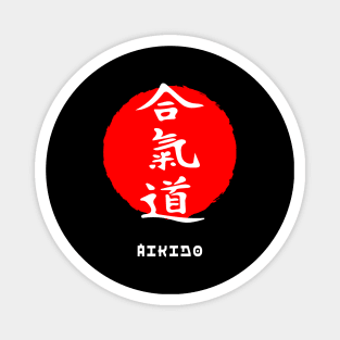 Aikido martial art sport Japan Japanese kanji words character 219 Magnet